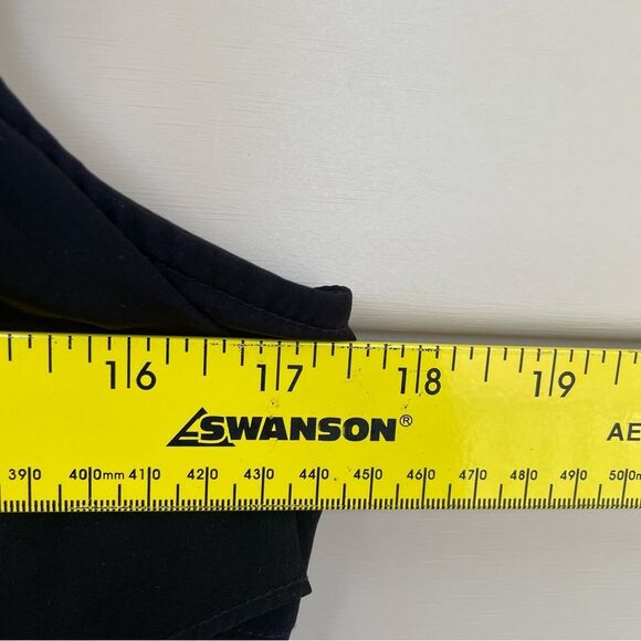 Deletta by Anthropologie Pinna Sleeveless Ruffle Trim Blouse Top Black Women's M - Picture 6 of 7